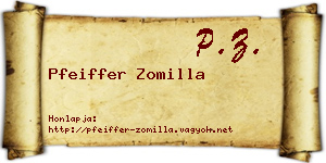 Pfeiffer Zomilla névjegykártya